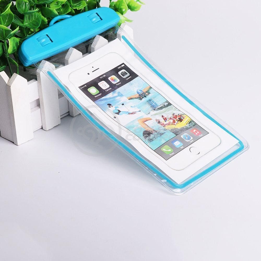 Capa Bolsa A Prova Dágua Impermeável Universal Para Celular - Azul