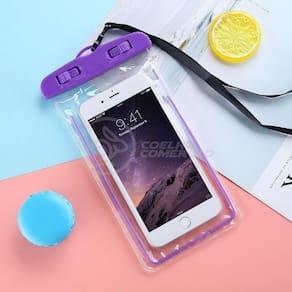Capa Bolsa A Prova Dágua Impermeável Universal Para Roxo