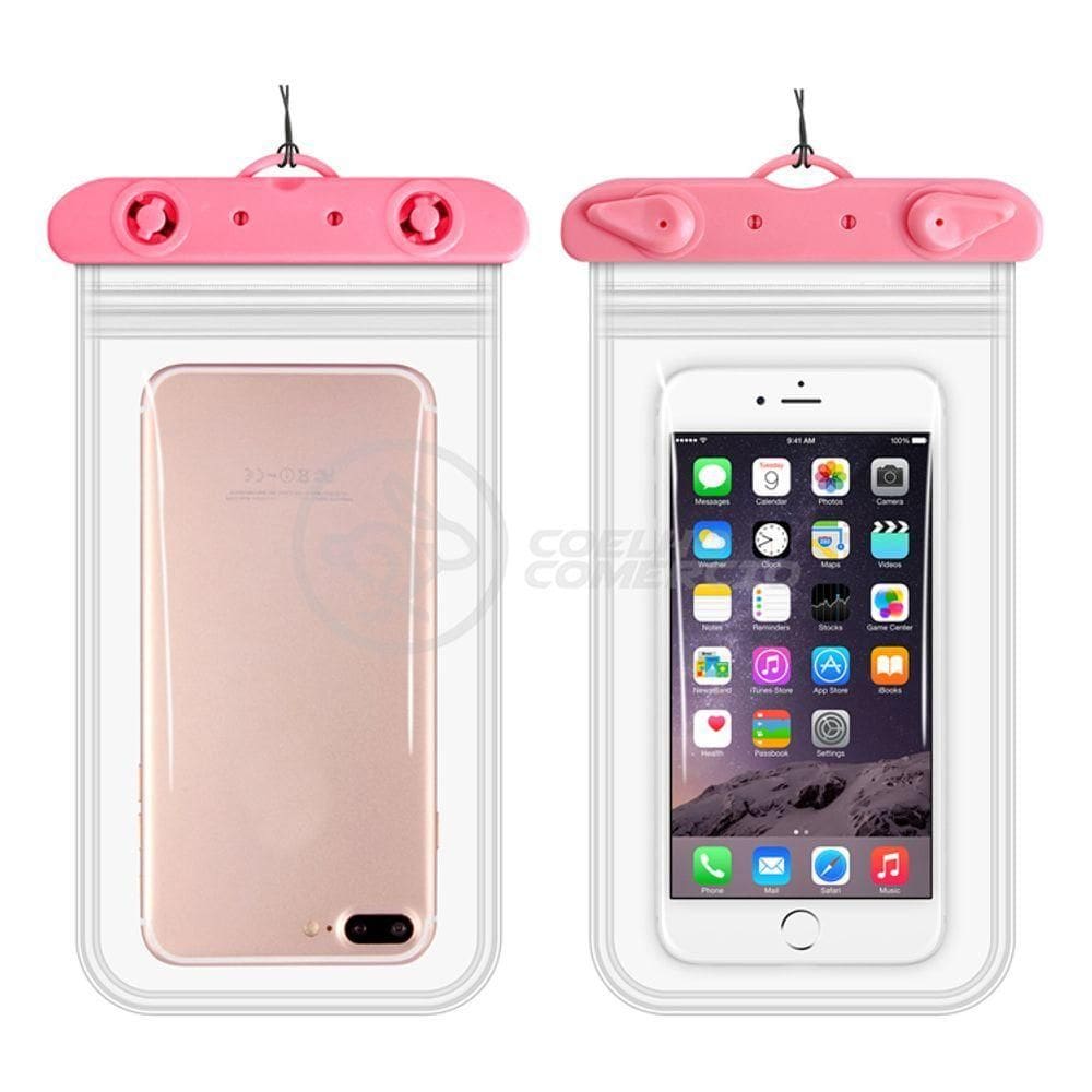 Capa Bolsa A Prova Dágua Impermeável Universal Para Rosa