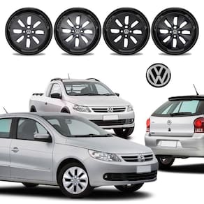 Jogo calota Vw Voyage Saveiro Gol 08 09 10 11 2012 Aro 14