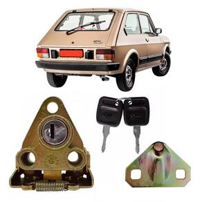 Kit Fechadura Chave Batente Porta Mala Fiat 147 1976 À 1987