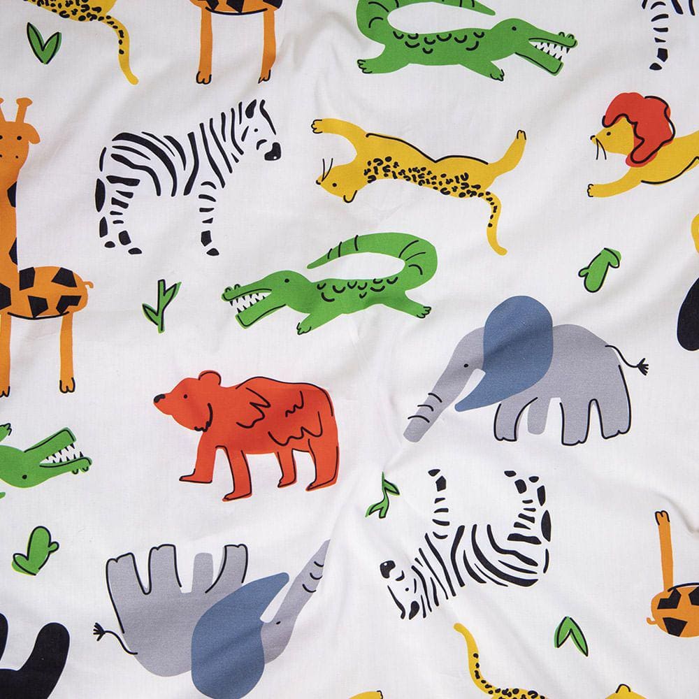 Lençol Infantil Solteiro com Elástico Afrika - Colorido