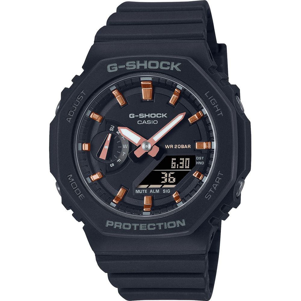 Relógio CASIO G-SHOCK feminino anadigi preto GMA-S2100-1ADR