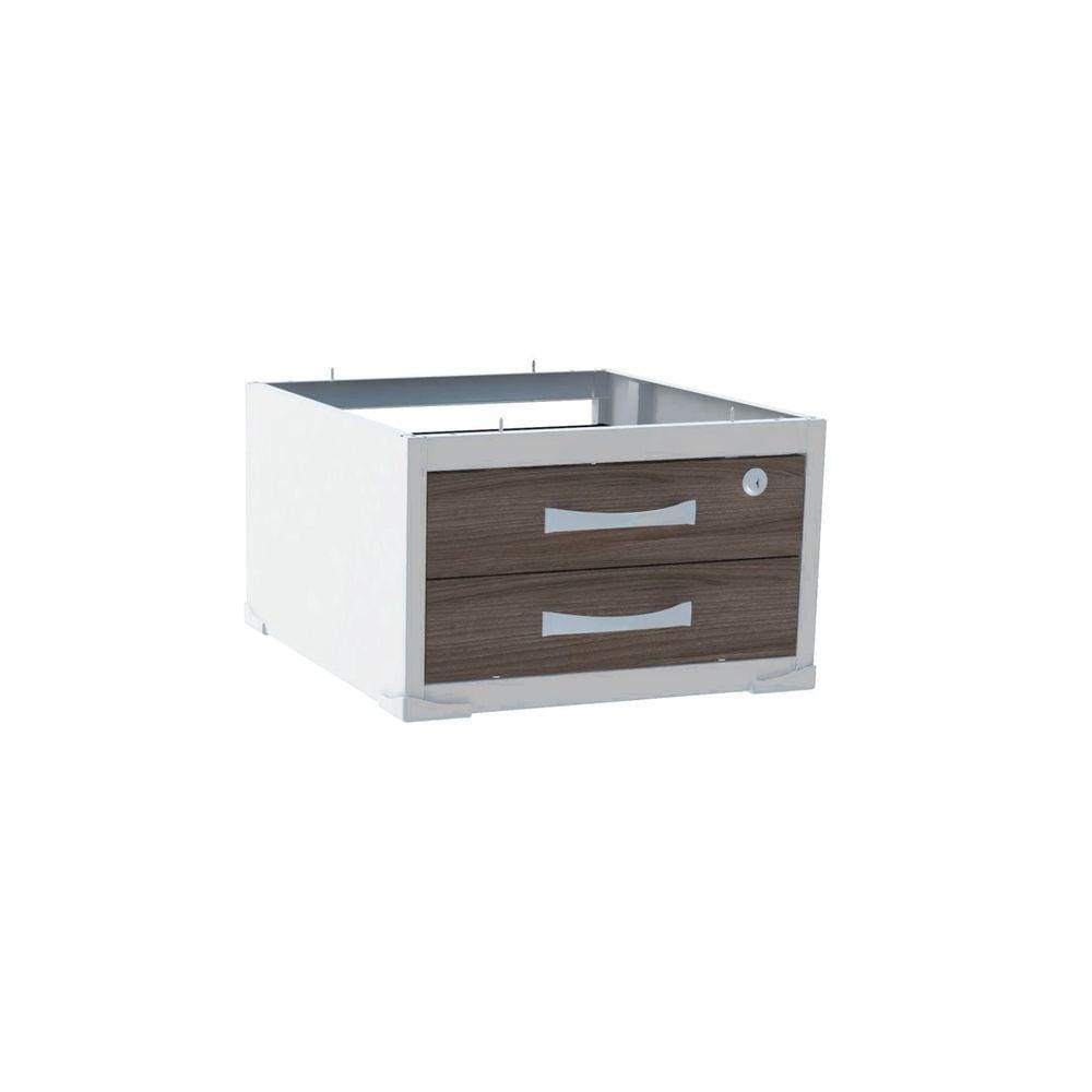 Gaveteiro Aéreo 2 Gavetas Walnut/Branco