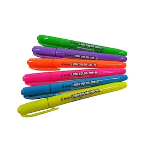 Caneta Marca Texto Lumi Color 200-sl Pilot Kit 6 Cores Neon
