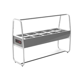 Buffet Térmico Aquecido Inox 10 Cubas com Tampa 220v BF1022 Prata