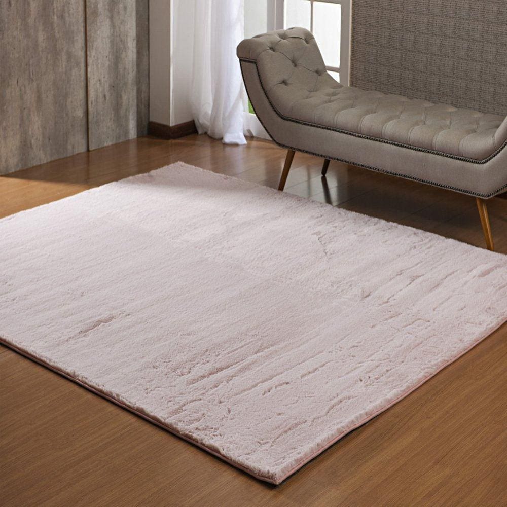 Tapete de Pele 1,00m x 1,50m Albany Niazitex Rose