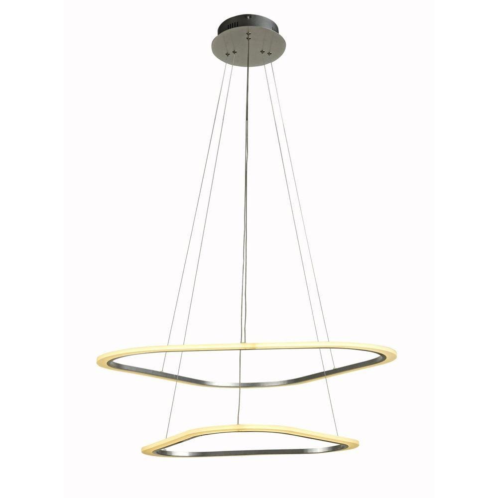 Pendente LED 1X66W 3000K 3960Lm Nuvola Bella Iluminação Prata