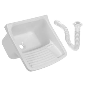 Tanque Plástico com Sifão Universal 22 Litros 47x42,8x26,7cm Astra Branco