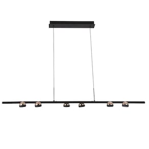 Pendente LED 6X5W 3000K 3100Lm Oto Bella Iluminação Preto