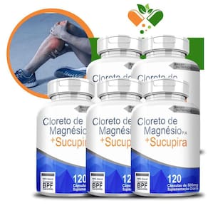 Kit Cloreto De Magnésio Composto 5X120 Cápsulas