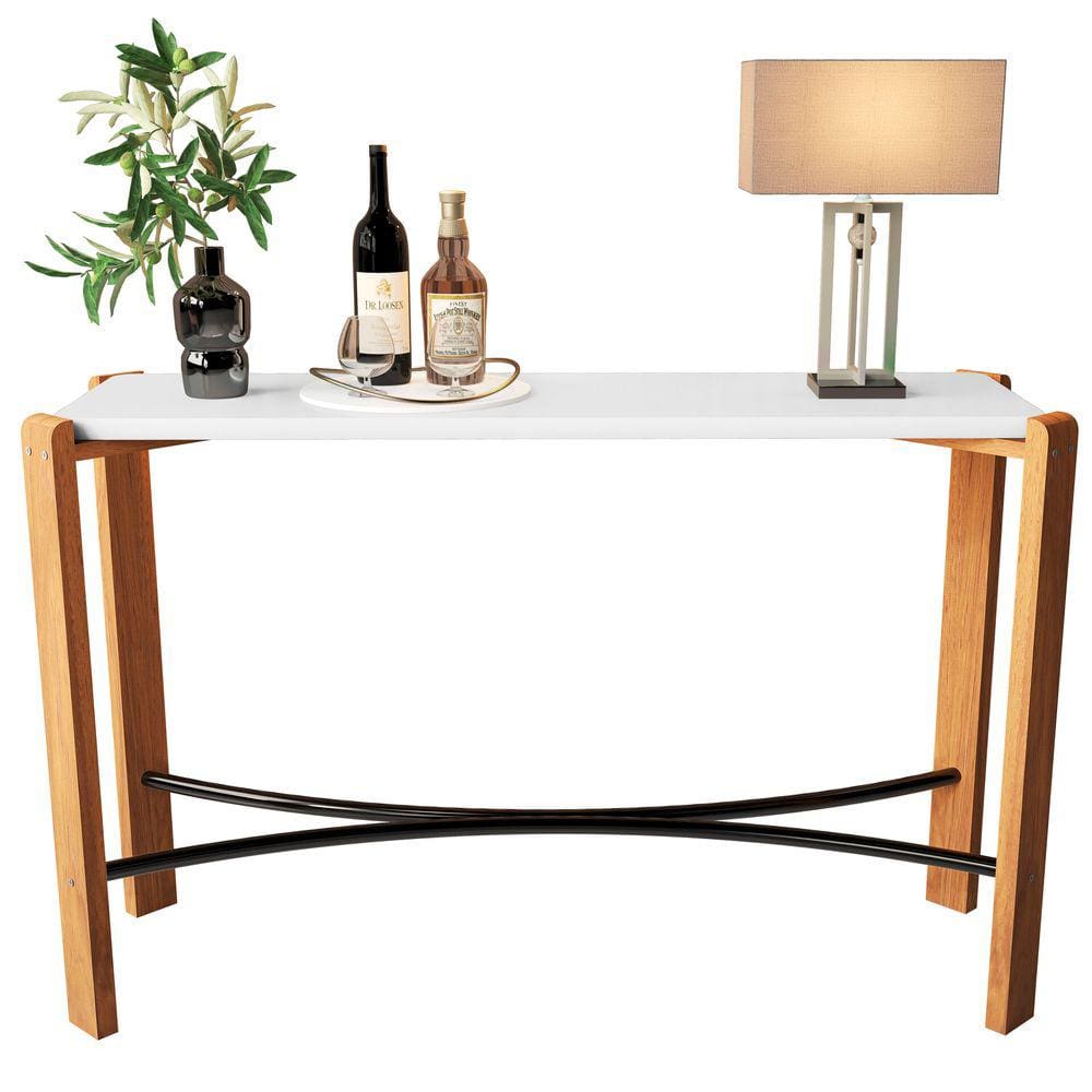 Sala de Estar: Decoração Moderna com Buffet Austria Cor Branco