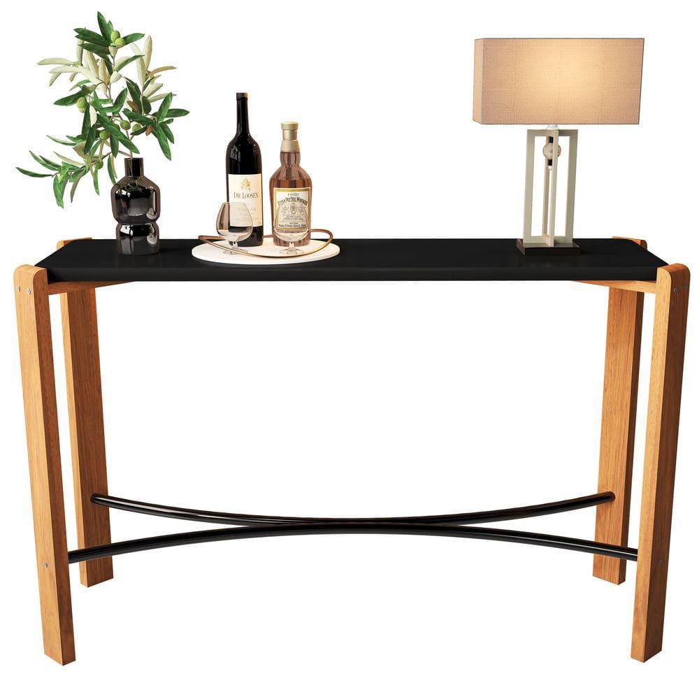 Sala de Estar: Decoração Moderna com Buffet Austria Cor Preto