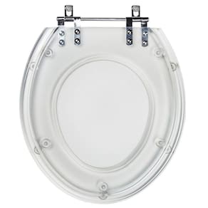 Assento Sanitário Poliester Oval Acrilico Transparente