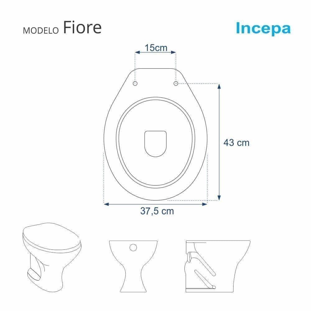 Assento Sanitário Fiore Biscuit (Bege Claro)