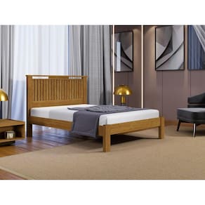 Cama Casal com Cabeceira Ripada Alaska Marromle