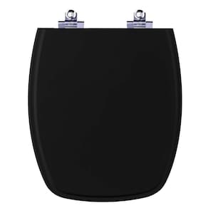 Tampa De Vaso Com Amortecedor Laguna Preto Para Bacia Hervy