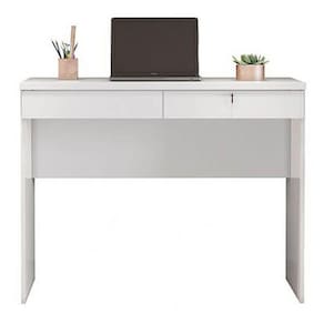 Mesa de Computador Felicia Escrivaninha 2 Gavetas JCM Cor Branco
