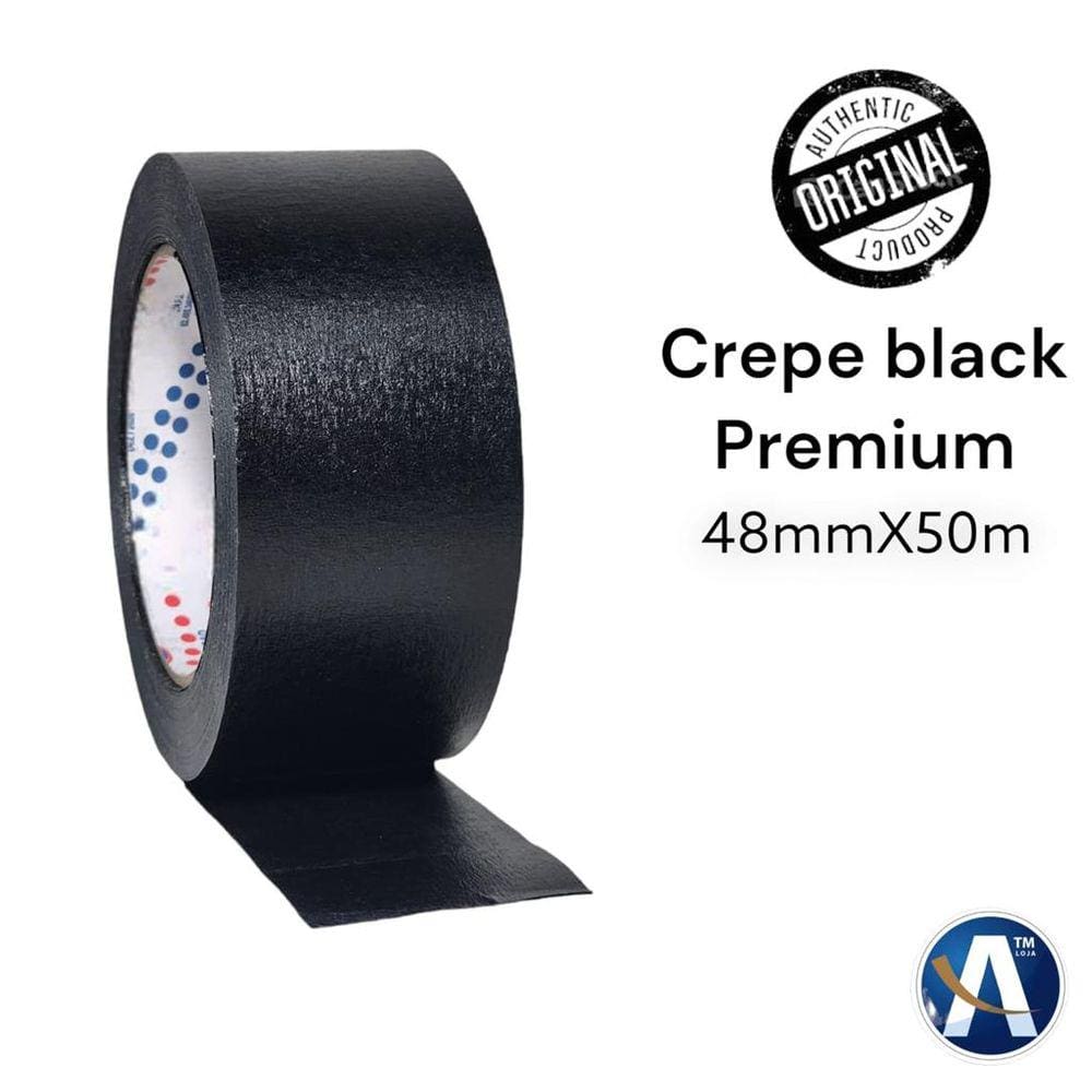 Fita Adesiva 6270 Crepe Preta Premium 48mmX50m