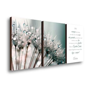 Kit 3 Quadros Decorativos Dente De Leão Com Frase 40x60cm