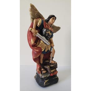 Anjo Arcanjo São  Miguel 22cm Gesso - Pintura Feita a Mão- Artigo Religioso