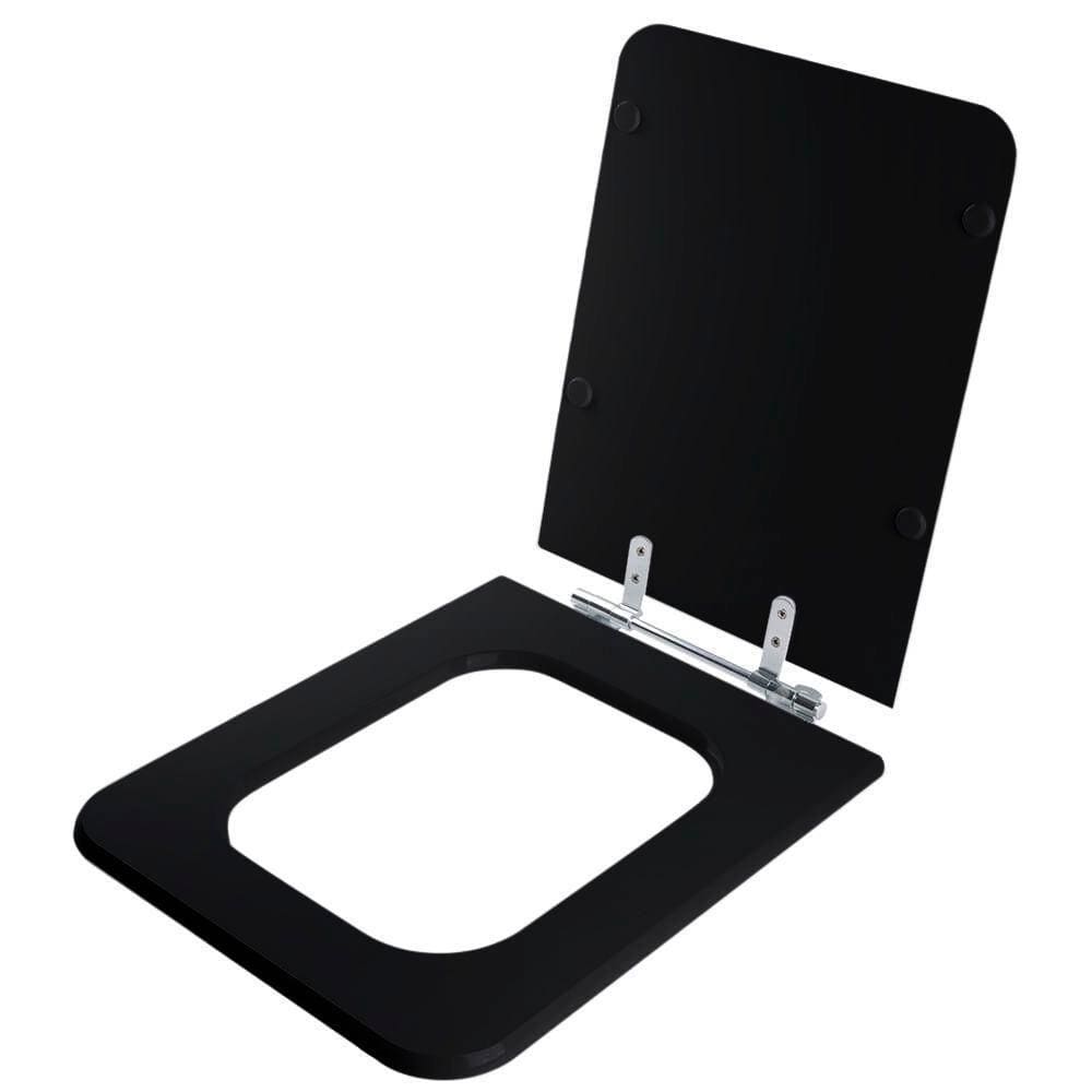 Tampa De Vaso Square Preto Para Bacia Incepa