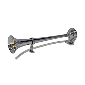 Buzina Ar 1 Corneta Cromada 40CM Caminhão Onibus 24 Volts com Compressor - Gauss - GB1008