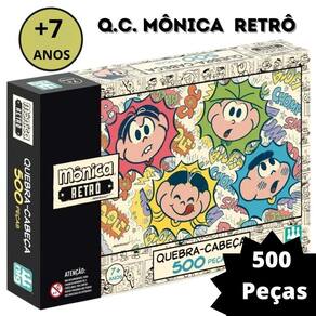 Quebra-Cabeça Infantil Especial Retrô Da Turma Da Mônica Com 500 Peças