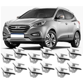 Kit 12 Grampos Presilhas Para Spoiler Acabamento Lateral IX35 2016 2017 2018 2019 2020 2021 2022