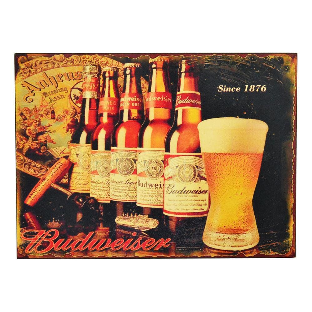 Quadro De Madeira Decorativo Beer Since 1876 Bar Cerveja