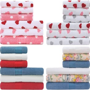 Kit 6 Peças Toalha Banho + Rosto Infantil Estampada 100% Algodão Felpuda Prisma Dohler - Emcompre