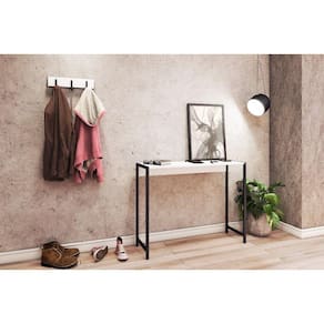 Aparador Estante Estilo Industrial Metalão E Mdf 94cm Branco