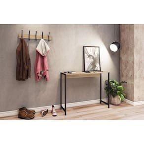 Aparador Estante Estilo Industrial Metalão E Mdf 94cm Nogueira