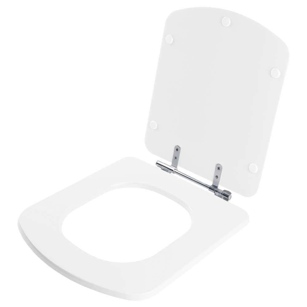 Assento Sanitario Poliester Antibacteriano Dama Senso Branco Para Vaso Roca