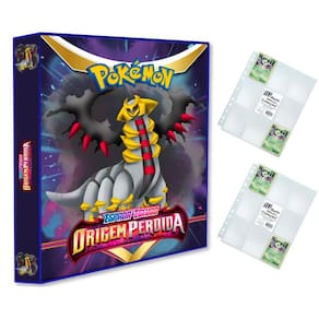 Álbum Pasta Fichário Pokemon com 20 Folhas YES 9 Bolsos Espada e Escudo Origem Perdida Capa Dura Reforçado