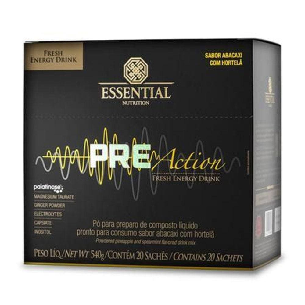 PreAction Energy Drink 27g (540g) 20 Unidades Essential