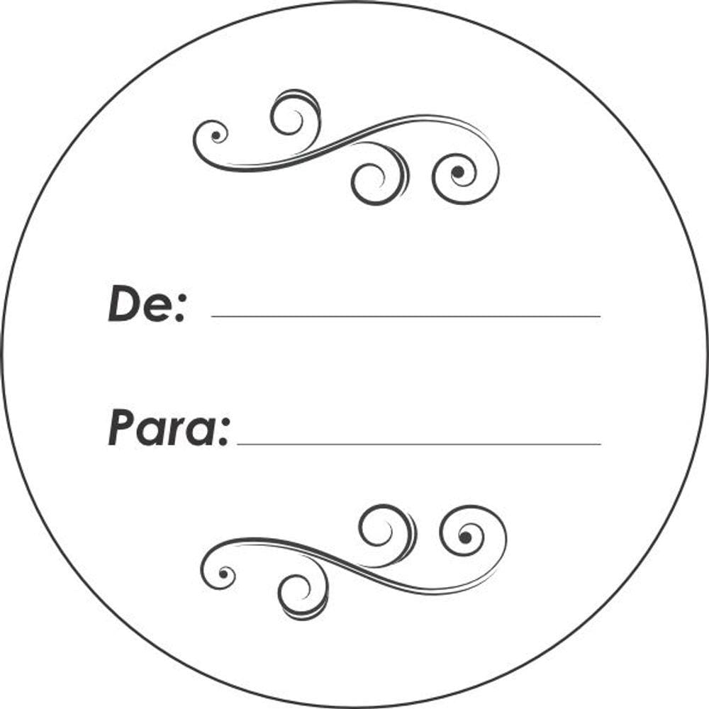 Etiqueta Adesiva De Para 01 Redonda 3 cm 50 un.