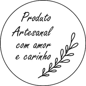 Etiqueta Adesiva Produto Artesanal 01 Redonda 3 cm 50 un.