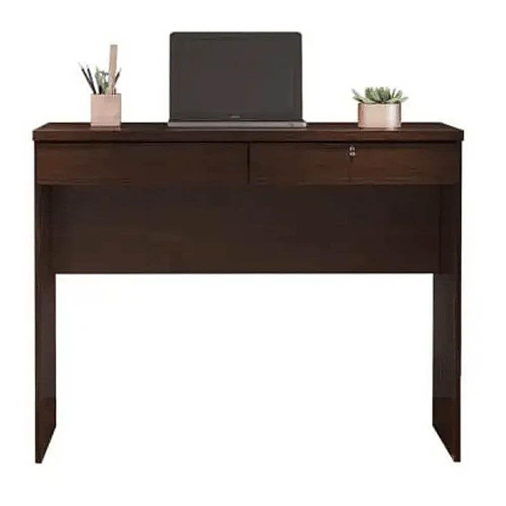 Mesa de Computador Felicia Escrivaninha 2 Gavetas JCM Cor Café