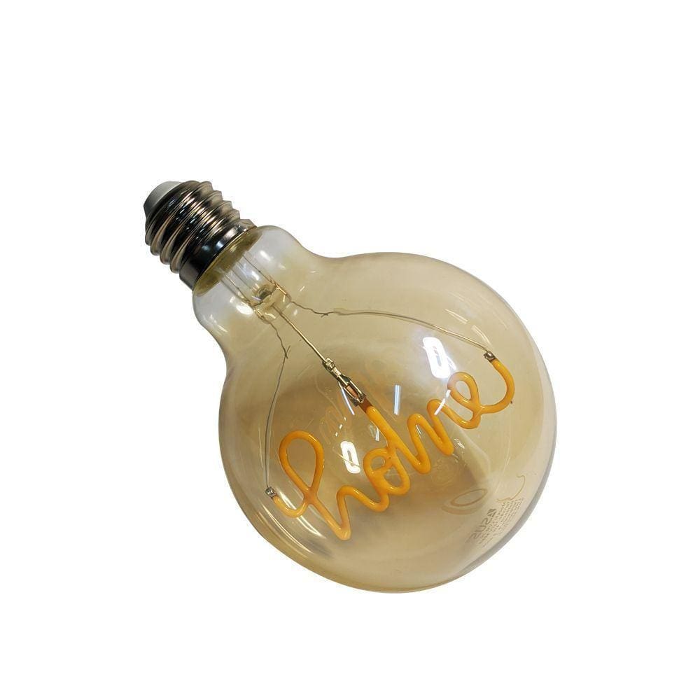 Lampada Led Mensagem Home Vintage 4w Branco Quente Casa