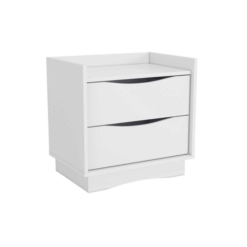 Mesa de Cabeceira Solteiro 2 Gavetas M261 Branco - Kappesberg