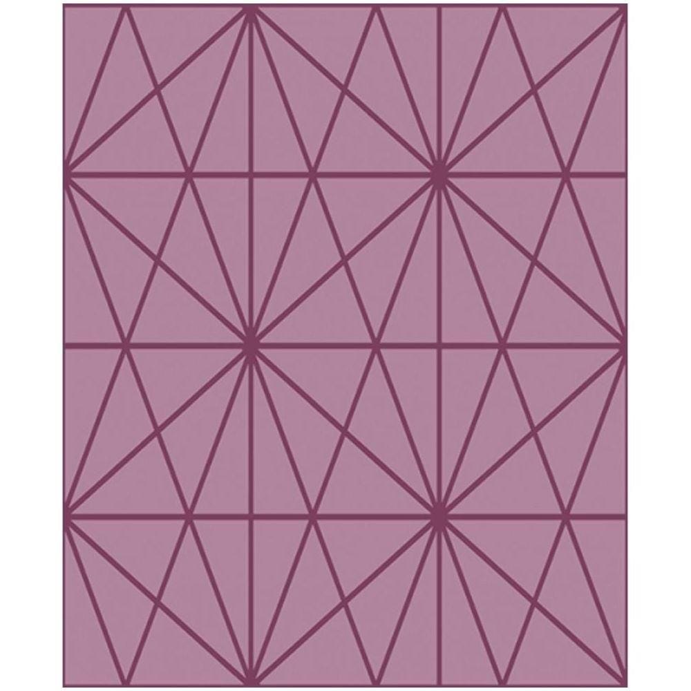 Papel De Parede Vinílico Cubic Rosa Geométrico 0,53x10m