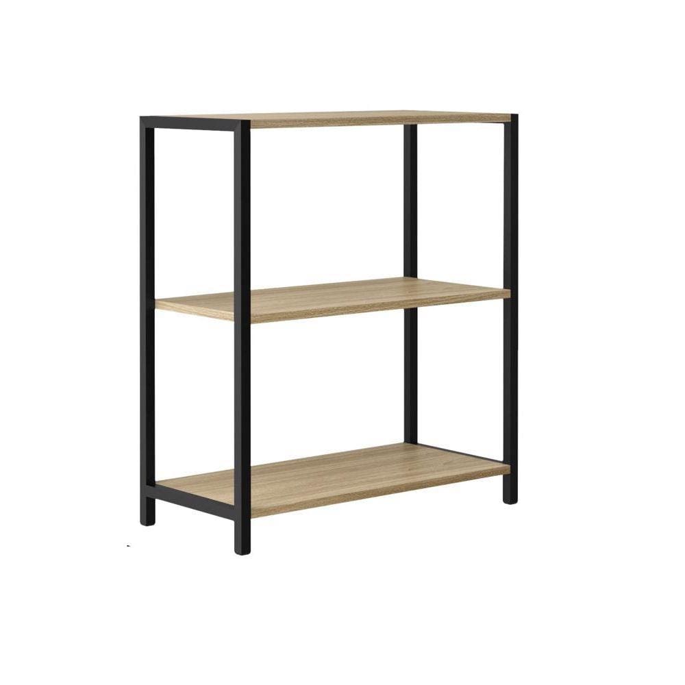 Estante Prateleira Estilo Industrial Metalão E Mdf 3 Níveis Madeirado Nogueira