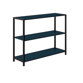 Estante Prateleira Estilo Industrial 90x30x72cm 3 Níveis Azul Petróleo