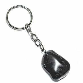 1 Chaveiro Pedra Signo de Peixes Onix Preto Rolado