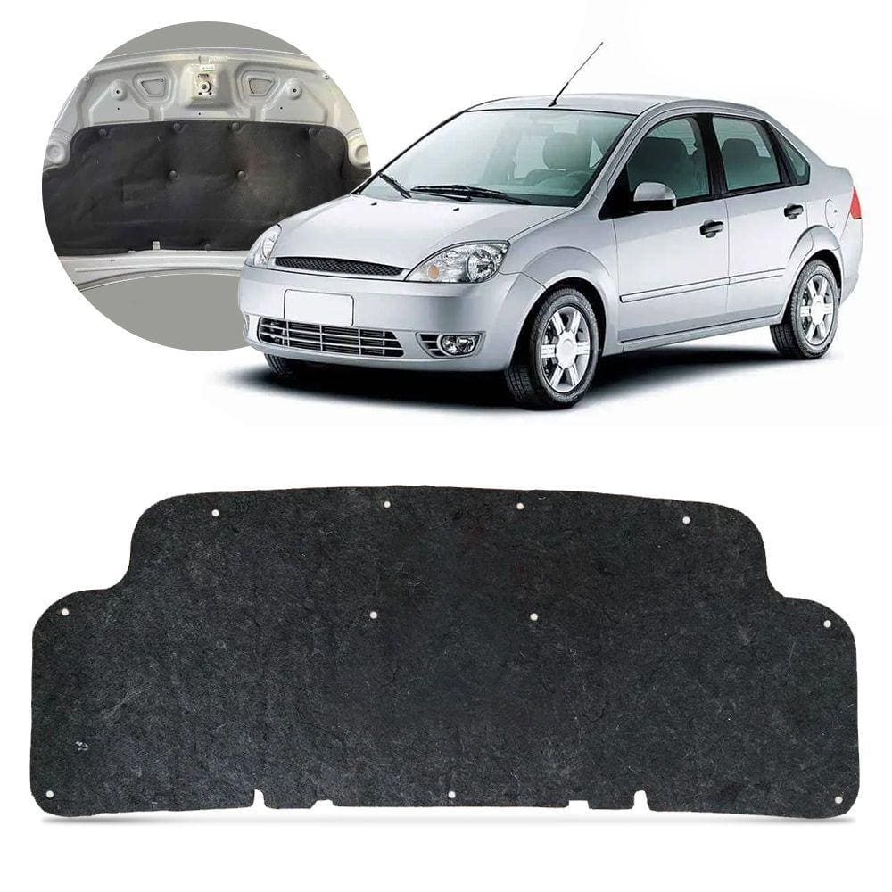 Forro Capô Manta Acústica Fiesta Hatch Sedan 2003 a 2014 Antirruído Isolante com Presilha Grud Gtc 5278