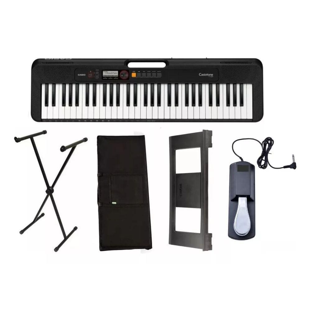 Kit Teclado Casiotone CTS200 Preto 5 oitavas