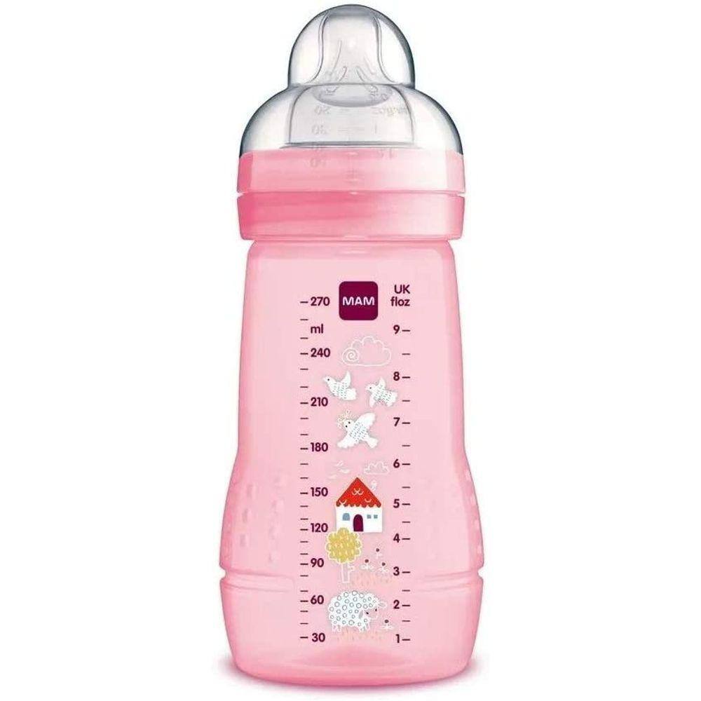 Mamadeira Fashion Bottle 270ml Rosa - MAM