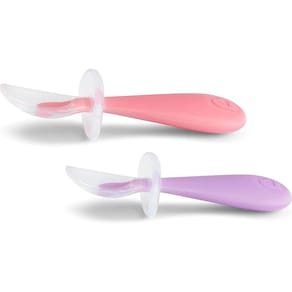 Conjunto De Colheres De Silicone Rosa e Roxo - Munchkin