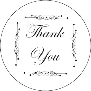 Etiqueta Adesiva Thank You 01 Redonda 3 cm 50 un.